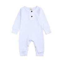Load image into Gallery viewer, Baby Girls Boys Solid Color Muslin&amp;Ribbed Jumpsuits Wholesale 31586330
