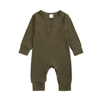 Load image into Gallery viewer, Baby Girls Boys Solid Color Muslin&amp;Ribbed Jumpsuits Wholesale 31586330

