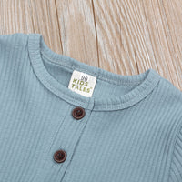 Load image into Gallery viewer, Baby Girls Boys Solid Color Muslin&amp;Ribbed Jumpsuits Wholesale 31586330
