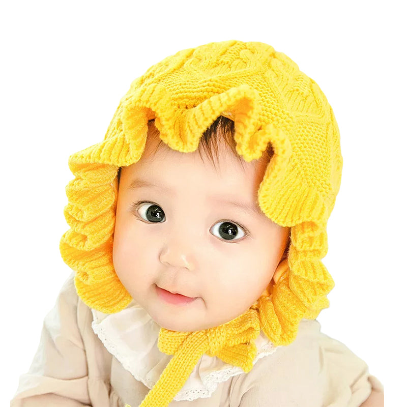 Baby Ruffle Knit Hat Wholesale 07905751
