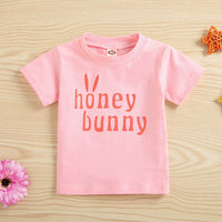Load image into Gallery viewer, Baby Toddler Kid Girl Honey Bunny Print T-shirt Wholesale 69592416
