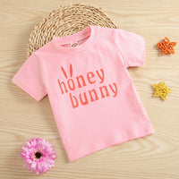 Load image into Gallery viewer, Baby Toddler Kid Girl Honey Bunny Print T-shirt Wholesale 69592416
