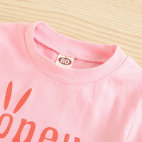Load image into Gallery viewer, Baby Toddler Kid Girl Honey Bunny Print T-shirt Wholesale 69592416
