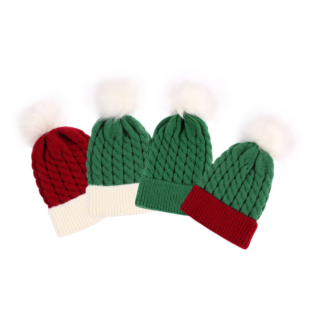 Baby Xmas Pom Pom Decor Knit Beanie Wholesale 97475914