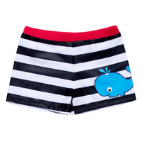 Load image into Gallery viewer, Boy Whale Print Stripe Swimming Trunks Wholesale 94312472

