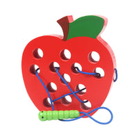 Load image into Gallery viewer, Bug Eat Fruit Threading Early Educational Wooden Toy Wholesale 76952775
