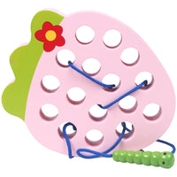 Load image into Gallery viewer, Bug Eat Fruit Threading Early Educational Wooden Toy Wholesale 76952775
