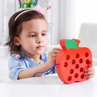Load image into Gallery viewer, Bug Eat Fruit Threading Early Educational Wooden Toy Wholesale 76952775
