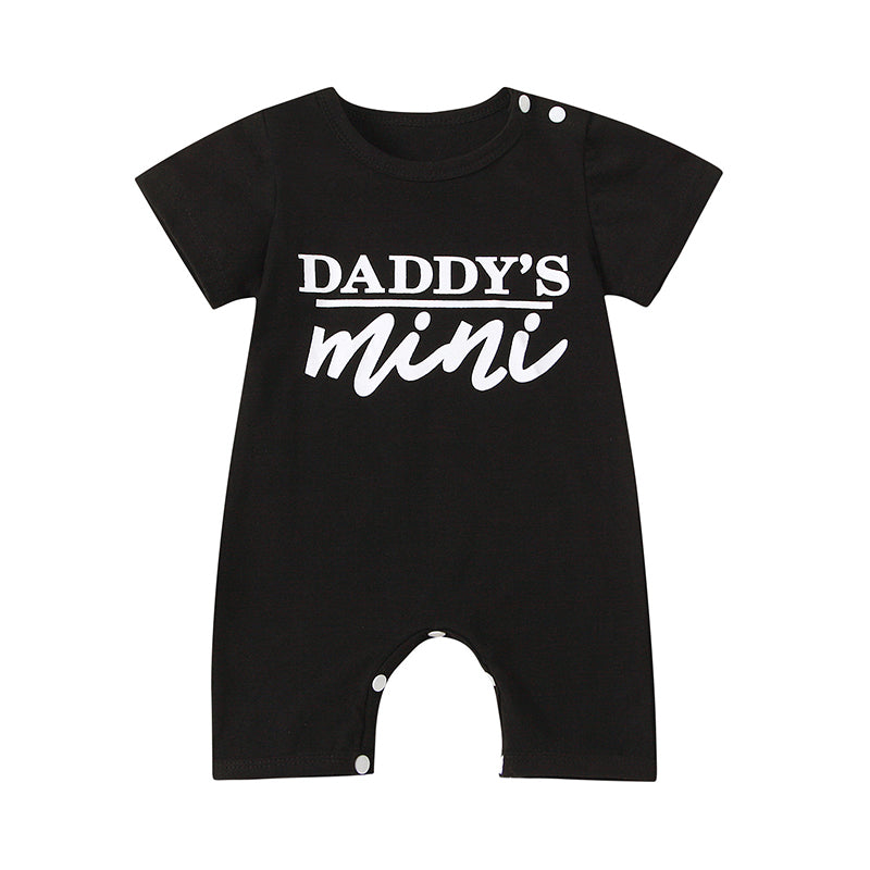 Daddy's Mini Print Baby Romper Wholesale 92862780
