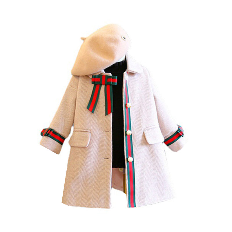 Fashion Kid Girl Bowknot Coat Wholesale 79185963