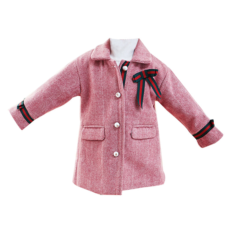 Fashion Kid Girl Bowknot Coat Wholesale 79185963