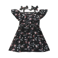 Load image into Gallery viewer, Floral Print Off Shoulder Dress For Girls Wholesale 95112772
