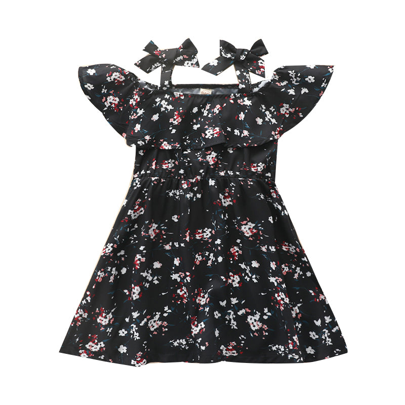 Floral Print Off Shoulder Dress For Girls Wholesale 95112772