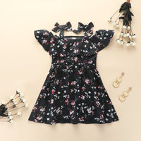 Load image into Gallery viewer, Floral Print Off Shoulder Dress For Girls Wholesale 95112772
