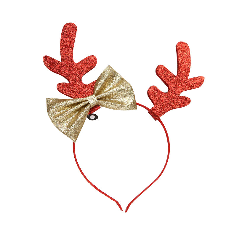 Girl Christmas Bowknot Antlers Headband Wholesale 31435943