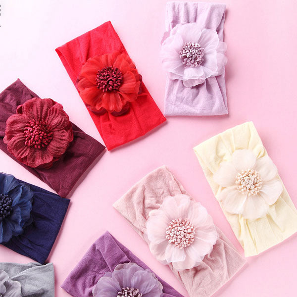 Girl Flower Turban Hairband Wholesale 31033701