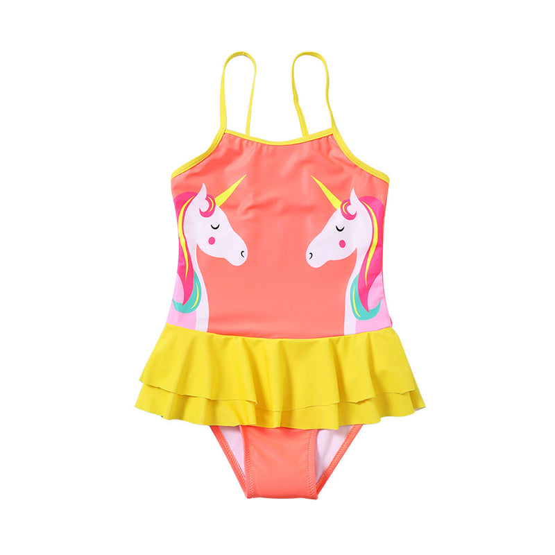 Girl Unicorn Peplum One Piece Swimwear Wholesale 25652434
