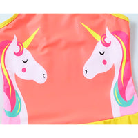 Load image into Gallery viewer, Girl Unicorn Peplum One Piece Swimwear Wholesale 25652434
