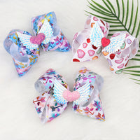 Load image into Gallery viewer, Girl Wings Love Heart Bow Hairpin Wholesale 94163236
