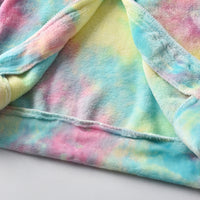 Load image into Gallery viewer, 2 Pieces Set Baby Kid Girls Tie Dye Coats And Solid Color Trousers Wholesale 64426601
