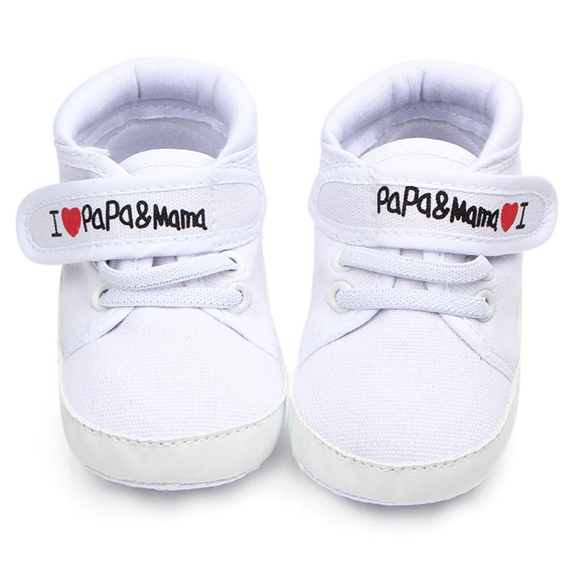 I Love Papa Mama Baby High Top Shoes Wholesale 63235428