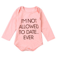 Load image into Gallery viewer, I&#39;m Not Allowed To Date Ever Baby Girl Bodysuit Wholesale 26123397
