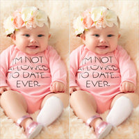 Load image into Gallery viewer, I&#39;m Not Allowed To Date Ever Baby Girl Bodysuit Wholesale 26123397
