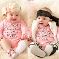 Load image into Gallery viewer, I&#39;m Not Allowed To Date Ever Baby Girl Bodysuit Wholesale 26123397
