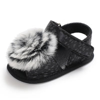 Load image into Gallery viewer, Infant Baby Girl Pom Pom Leopard Prewalker Sandals Wholesale 37422004
