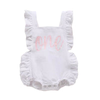 Load image into Gallery viewer, Infant Baby Girl Ruffle Strap Letter Print Bodysuit Wholesale 30484804
