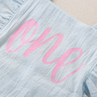 Load image into Gallery viewer, Infant Baby Girl Ruffle Strap Letter Print Bodysuit Wholesale 30484804
