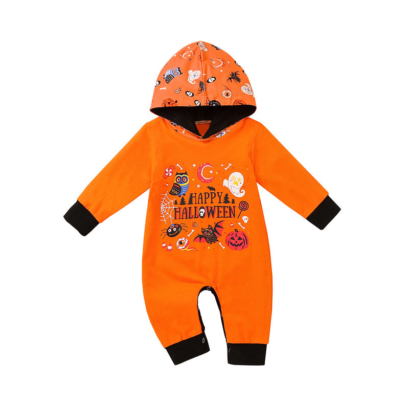 Infant Boy Girl Happy Halloween Cartoon Hoodie Jumpsuit Wholesale 35357192