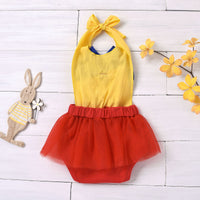Load image into Gallery viewer, Infant Girl Party Halter Neck Mesh Bodysuit Wholesale 60684781
