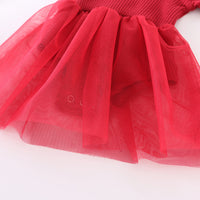 Load image into Gallery viewer, Infant Girl Rib Knit Patchwork Mesh Bodysuit Dress Wholesale 62946896
