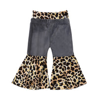Load image into Gallery viewer, Infant Toddler Girl Leopard Patchwork Bell Bottom Wholesale 59224772
