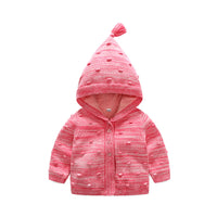 Load image into Gallery viewer, Infant Toddler Girl Pink Hoodie Knit Cardigan Wholesale 16945699

