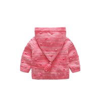 Load image into Gallery viewer, Infant Toddler Girl Pink Hoodie Knit Cardigan Wholesale 16945699
