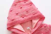 Load image into Gallery viewer, Infant Toddler Girl Pink Hoodie Knit Cardigan Wholesale 16945699
