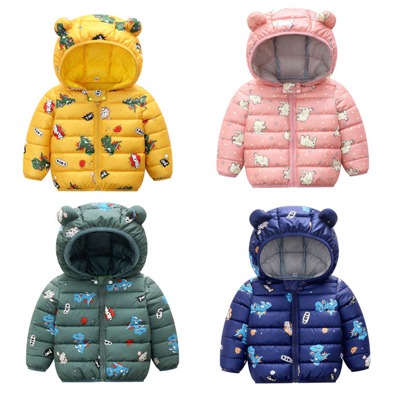 Baby Kid Unisex Solid Color Animals Cartoon Print Jackets Outwears Wholesale 29467635