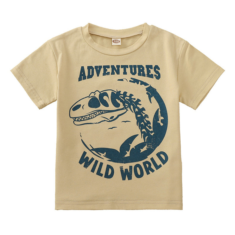 Kid Boy Adventures Wild World Dinosaur Print Tee Wholesale 29882944