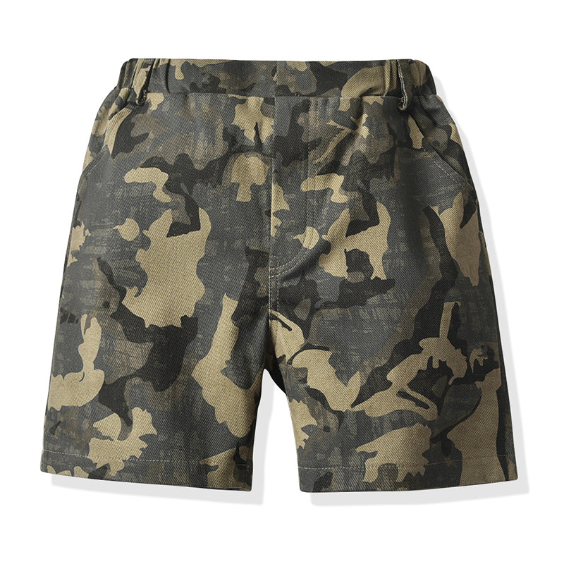 Kid Boy Camouflage Pull on Shorts Wholesale 00584261