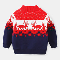 Load image into Gallery viewer, Kid Boy Christmas Deer Color Blocking Knit Cardigan Wholesale 48064975
