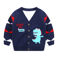 Load image into Gallery viewer, Kid Boy Come On Baby Dinosaur Knit Cardigan Wholesale 86925194
