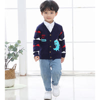 Load image into Gallery viewer, Kid Boy Come On Baby Dinosaur Knit Cardigan Wholesale 86925194
