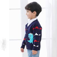 Load image into Gallery viewer, Kid Boy Come On Baby Dinosaur Knit Cardigan Wholesale 86925194
