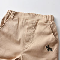 Load image into Gallery viewer, Kid Boy Embroidery Horse Khaki Trousers Wholesale 55297058
