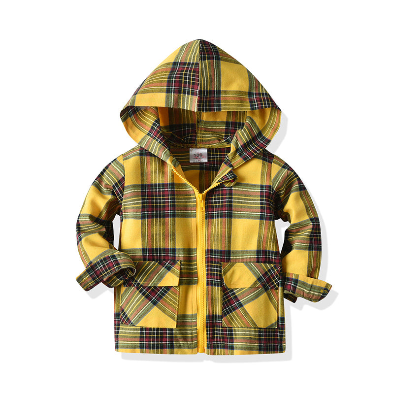 Baby Kid Boys Checked Jackets Outwears Wholesale 12006595