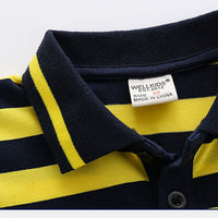 Load image into Gallery viewer, Kid Boy Long Sleeve Stripe Polo Shirts Wholesale 10993177
