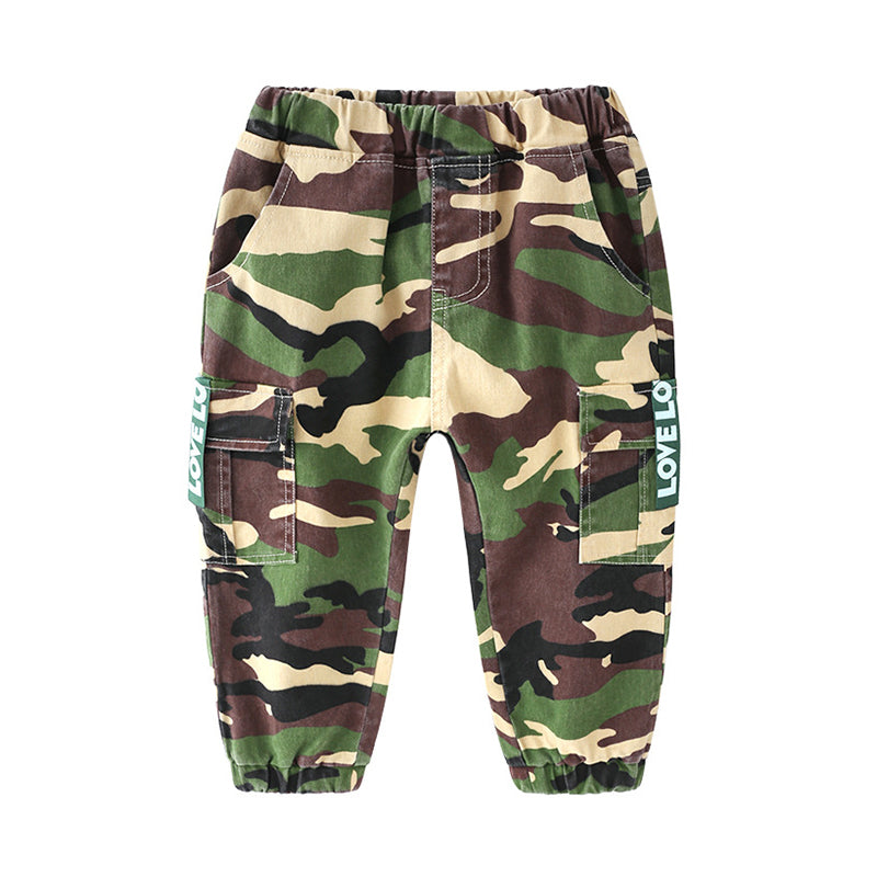 Kid Boy Love Camouflage Trousers Wholesale 80523384