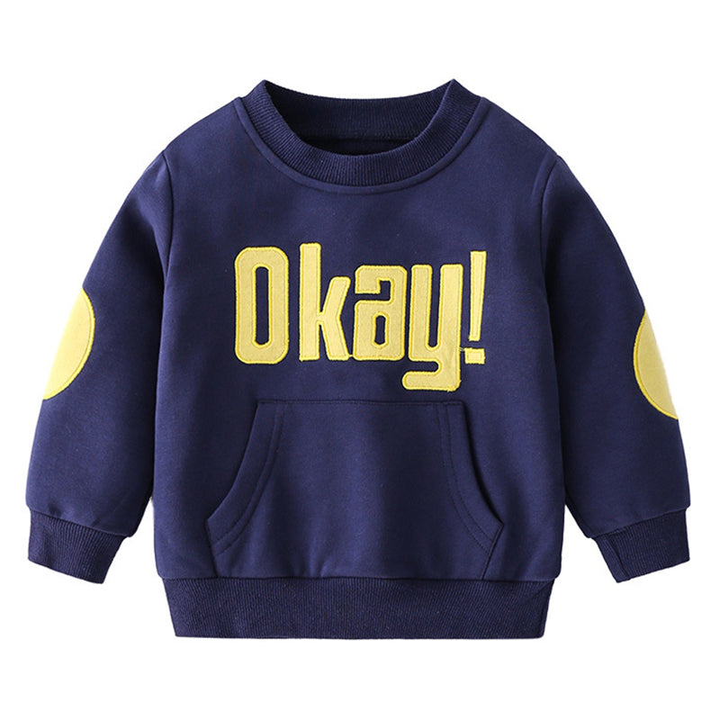 Kid Boy Okay Sweatshirt Wholesale 14163191